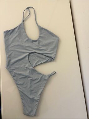 Riot Swim Light Blue Cut Out One Piece Swimsuit